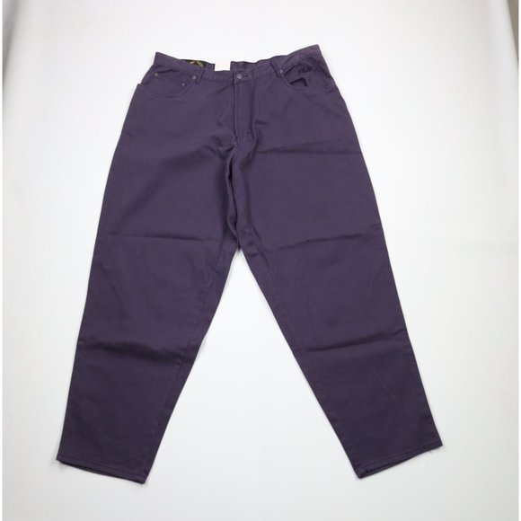NOS Vintage 90s FILA Mens 42x34 Spell Out Hip Hop Baggy Fit Denim Jeans Purple